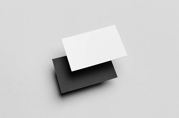 istock Black & White Business Card Mock-Up (85x55mm) 599465678
