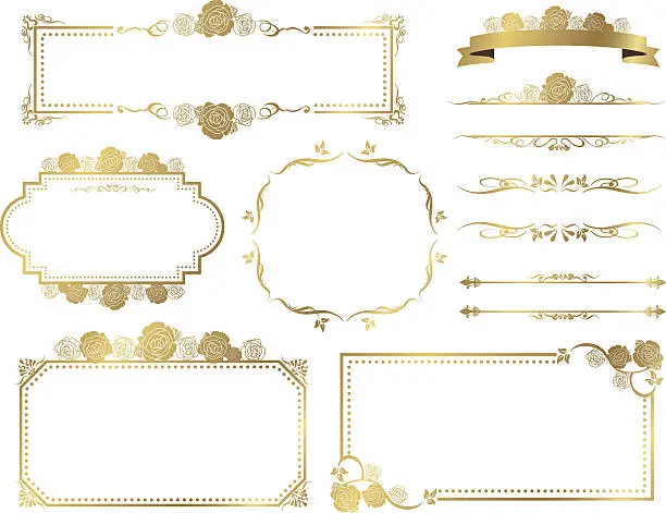 Vector illustration of decorative frame set Vector