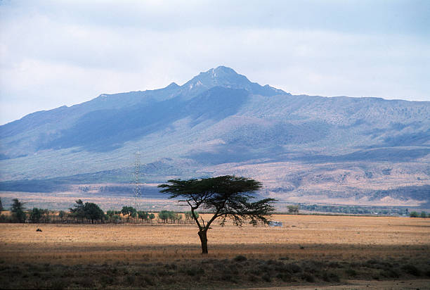 Mount Longonot in the distance viewed from Lake Naivasha road, Kenya