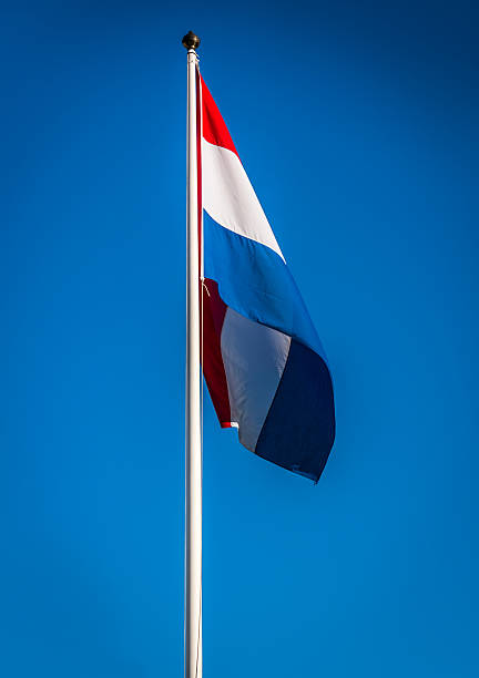 istock Dutch flag waving in the wind, Netherlands 599481178