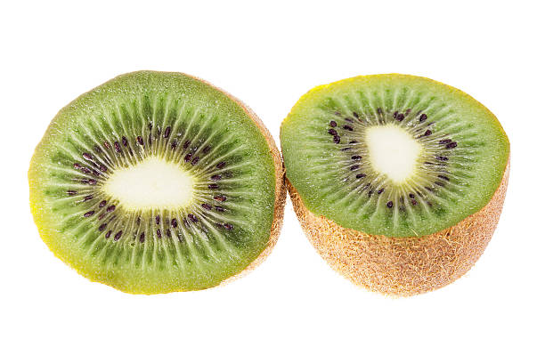istock Fruits of fresh kiwi isolated on white background 599481240