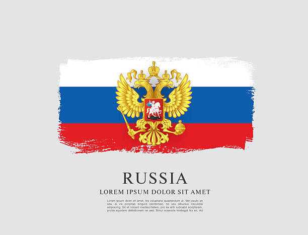 Flag Of Russia Russian Flag Coat Of Arms Of Russian Federation Stock  Illustration - Download Image Now - iStock