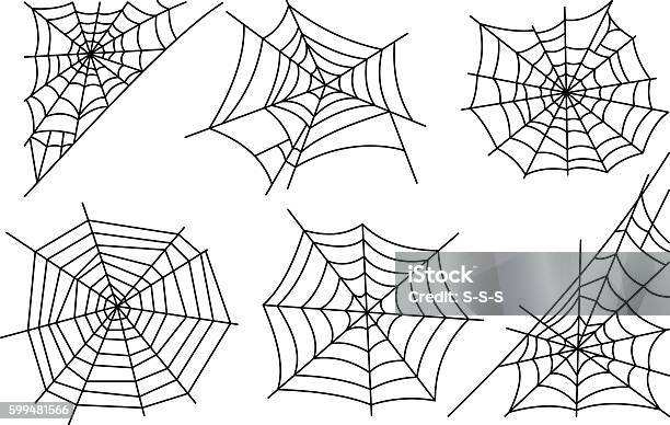 Halloween Spider Web Icons Stock Illustration - Download Image Now - Spider Web, Illustration, Spider