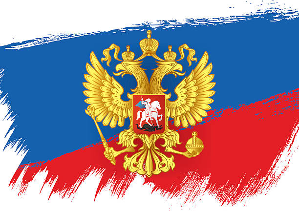 Flag Of Russia Russian Flag Coat Of Arms Of Russian Federation Stock  Illustration - Download Image Now - iStock