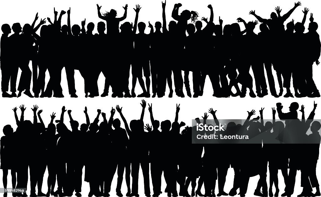 Simple Crowd Vector Image Crowd Stock Illustration - Download Image Now - iStock