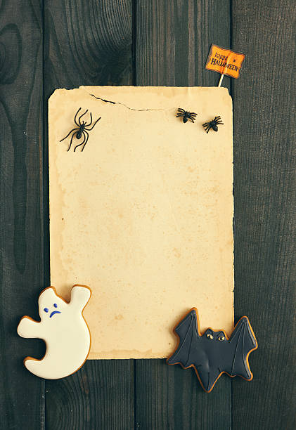 istock Halloween invitation over wooden background 599484168