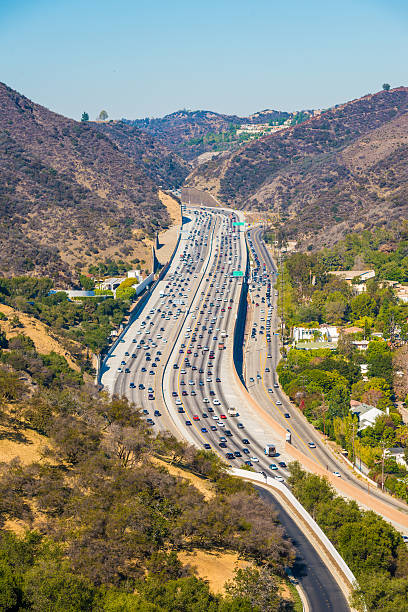 istock Los Angeles with busy freeway 599484610
