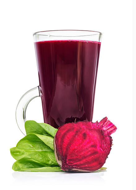 Fresh juice of beets stock photo