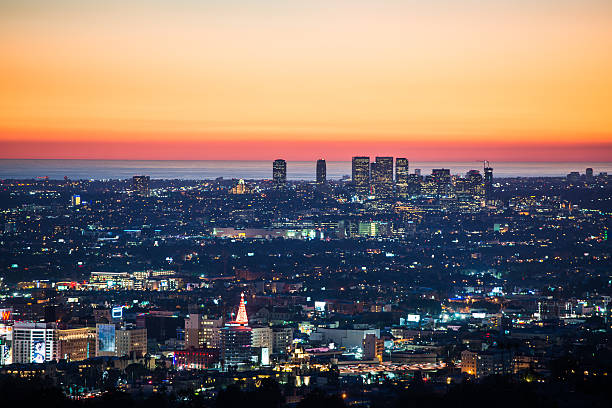 istock view over downtown Los Angeles at sunset 599490806