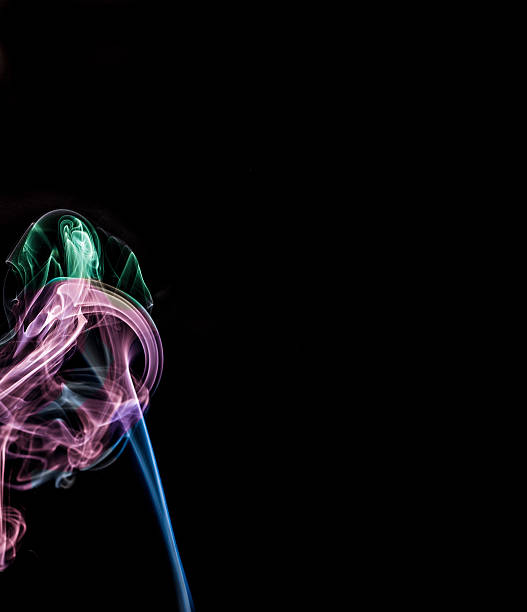 istock Colorful smoke on black background, 599492794