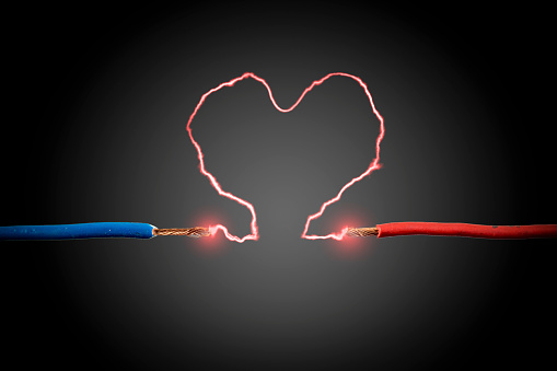 Two cables with heart