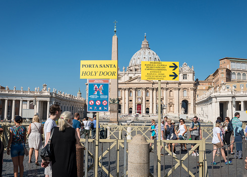 Rome, Italy - September 2, 2016: People for the Canonization of Mother Teresa at St. Peter's Square.