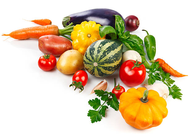 istock Fresh vegetables with green leaves and herbs 599500558