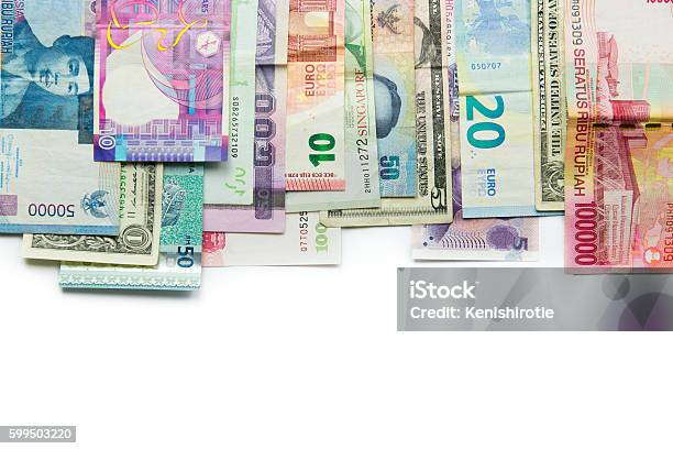 Foreign Currency Banknotes Stock Photo - Download Image Now - Currency Exchange, Currency, Exchange Rate