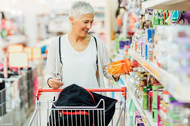istock Mature Woman Home Shopping. 599679342