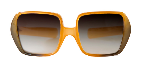 pair of vintage sunglasses over white