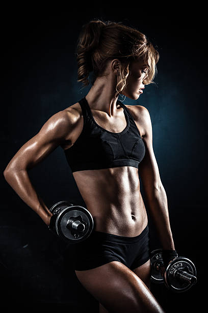 istock Fitness with dumbbells 599681716
