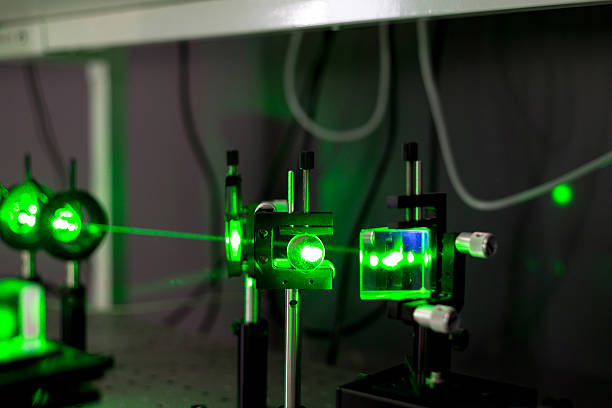 istock green lasers in the laboratory 599686594