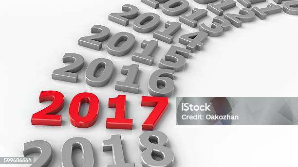 2017 Past Circle Stock Photo - Download Image Now - 2013, 2014, 2015