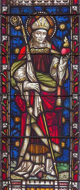 istock Rome - The St. Augustine on the stained glass 599694212