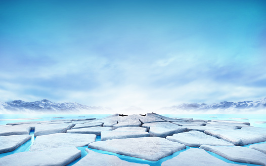 seasonal winter landscape digital illustration