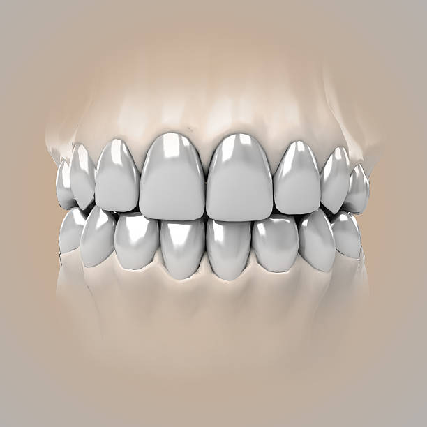 istock detail zoom view on clean pure white glossy teeth 599694400