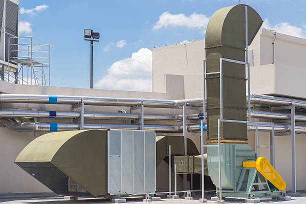 istock supermarket large air ventilation system. 599695658
