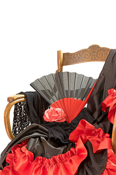 istock Flamenco clothing isolated. Vertically. 599696782
