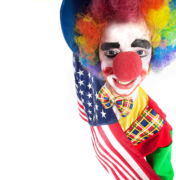 istock Clown with American Flag 599700010