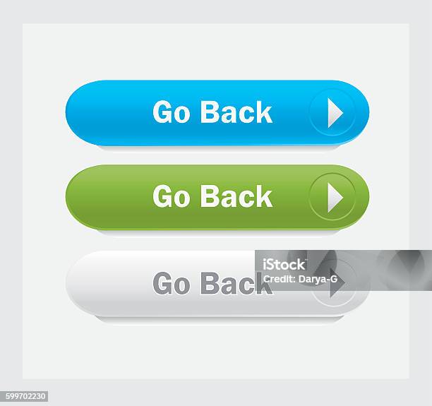Go Back Button Stock Illustration - Download Image Now - Back Arrow ...