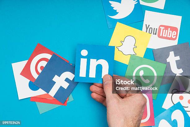 Social Media Stock Photo - Download Image Now - Social Media, LinkedIn, Business