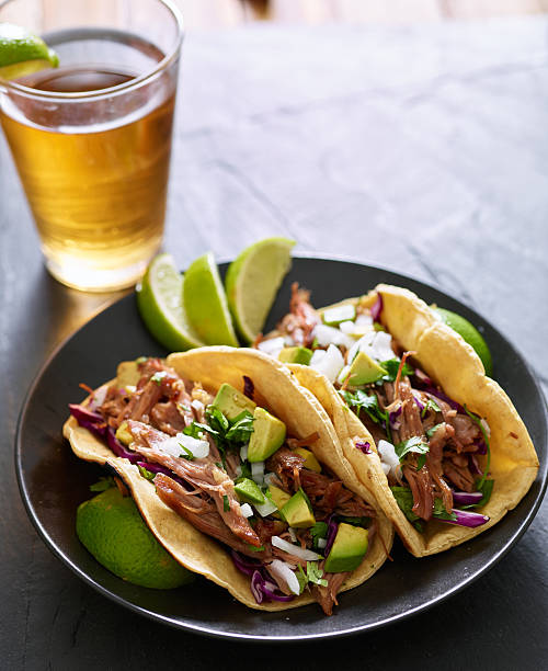 istock mexican street tacos with pork carnitas, 599704558