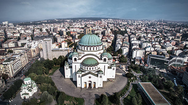 templo de san sabas - belgrado serbia fotografías e imágenes de stock