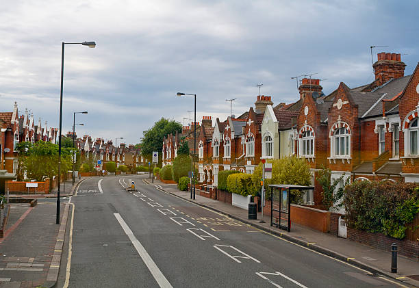 istock Fulham Palace Road in London, England 599708412