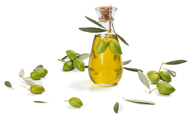 istock Olive oil and raw olives. 599711106
