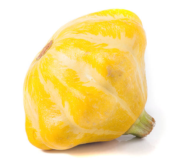 istock one yellow pattypan squash isolated on white background 599746952