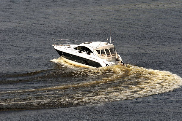 istock luxury motor yacht in navigation 599748804
