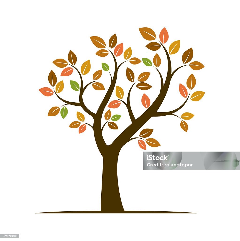 Autumn Tree Shape Shape Of Autumn Tree Vector Illustration Stock Illustration - Download ...