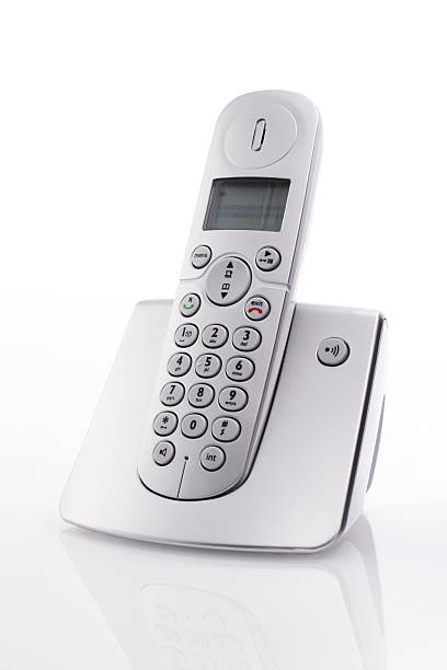 Cordless landline telephone in docking station
