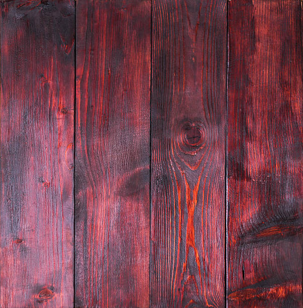 Old redwood panels with cracks, scratches, swirls, notch and chips