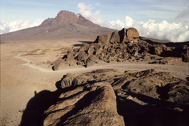 Mt. Mawenzi as seen from Kibo Hut, Mt. Kilimanjaro Park Mt. Mawenzi as seen from Kibo Hut, Mt. Kilimanjaro Park, Tanzania mawenzi stock pictures, royalty-free photos & images