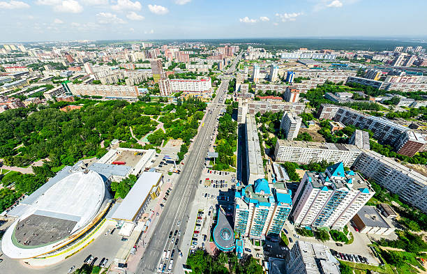 istock Aerial city view. Urban landscape. Copter shot. Panoramic image. 599752732