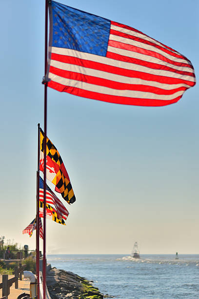 istock Flags on Ocean City Inlet 599753302