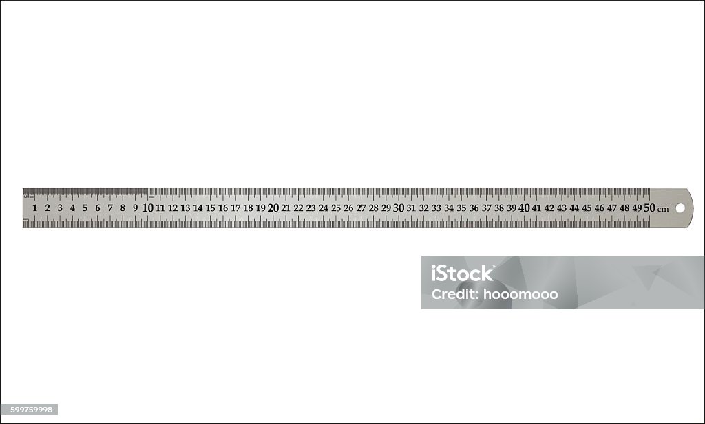 Metal Ruler End Vector Metal Building Ruler Isolated On White Background Realistic Vector ...