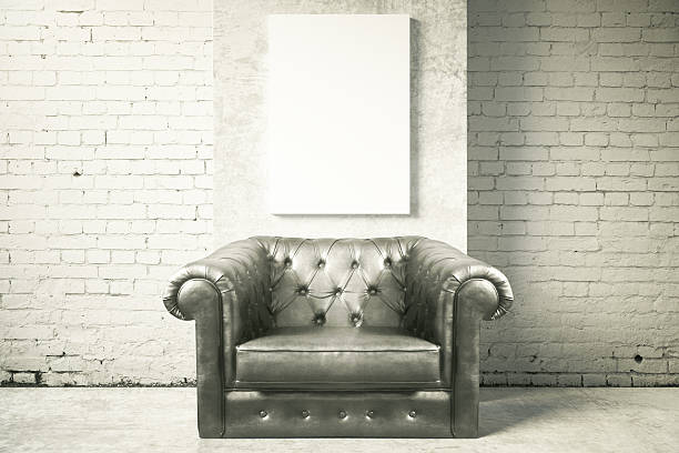 istock Armchair and blank poster 599760722