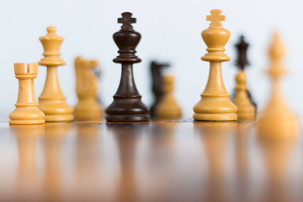 istock Chess photographed on a chessboard 599762198