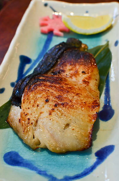 istock Roasted fish, Japanese food 599769126