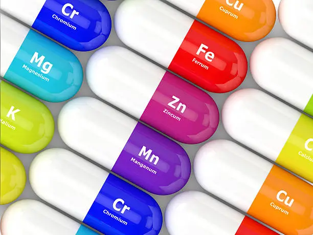 Photo of 3d rendering of pills with dietary supplements