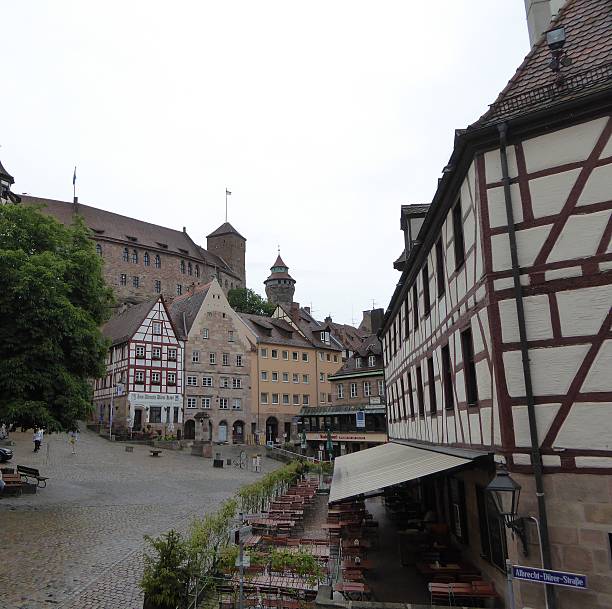 istock Nurenberg cafes deserted in the rain 599777028