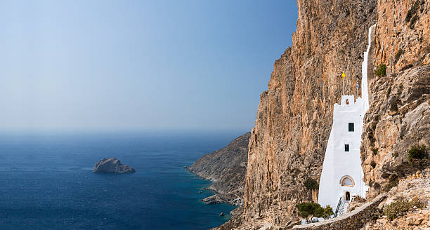Monastery of Hozoviotissa in Amorgos island in Greece stock photo